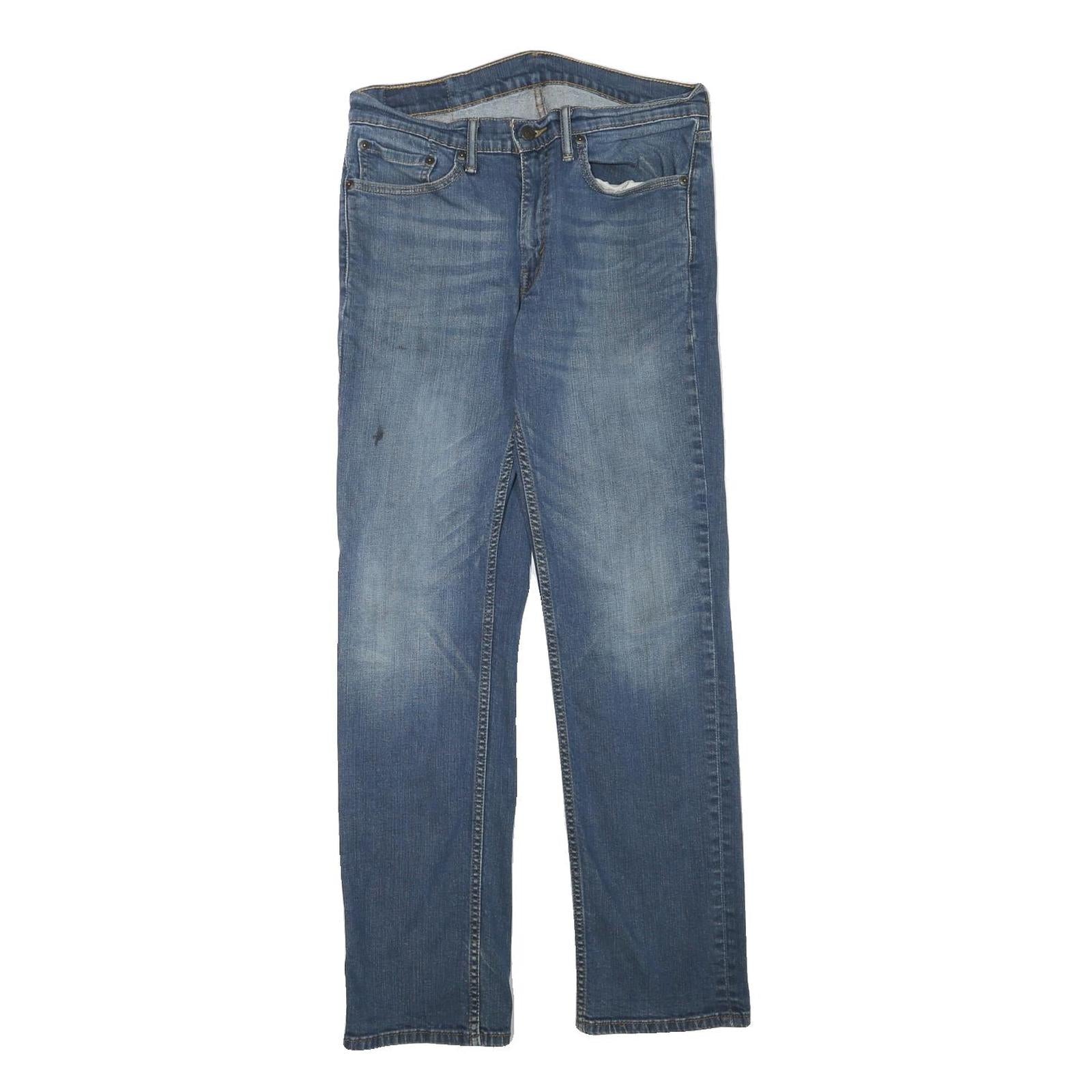 LEVI'S Mens Slim Blue Denim Medium Wash W30 L30 Zip Jeans Casual Comfort