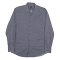 BOSS Mens Blue Pattern Shirt M Cotton Blend Long Sleeve Smart Casual