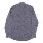 BOSS Mens Blue Pattern Shirt M Cotton Blend Long Sleeve Smart Casual