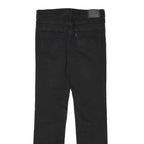 LEVI'S Womens Black Slim Skinny Denim Raw Zip Jeans W28 L27 Stylish Casual