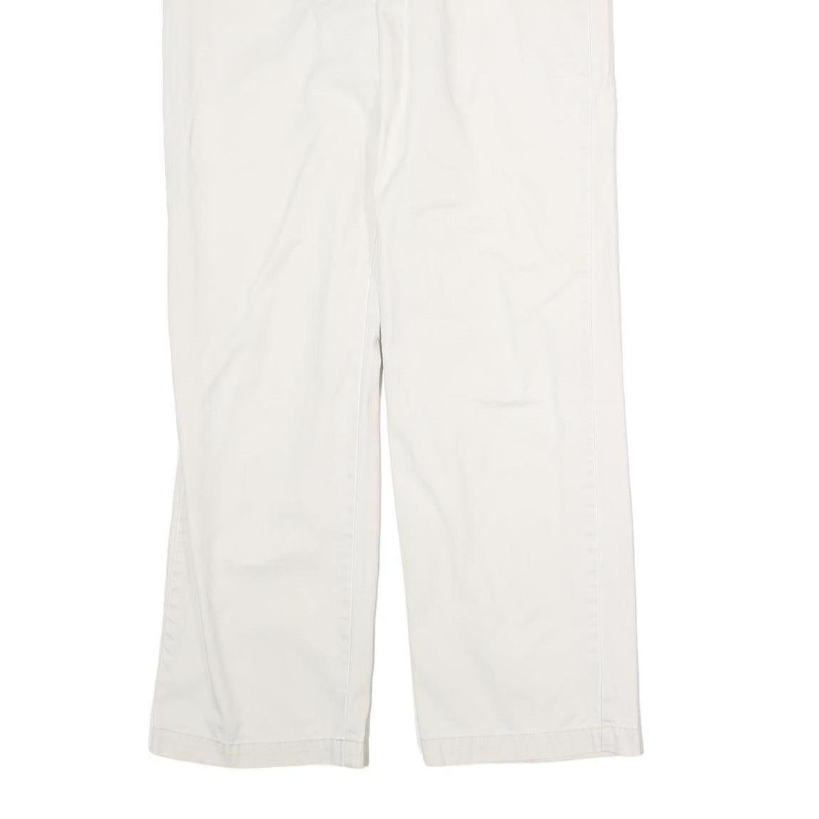 TOMMY HILFIGER Mens Regular Fit Beige Cotton Blend Zip Trousers W28 L29