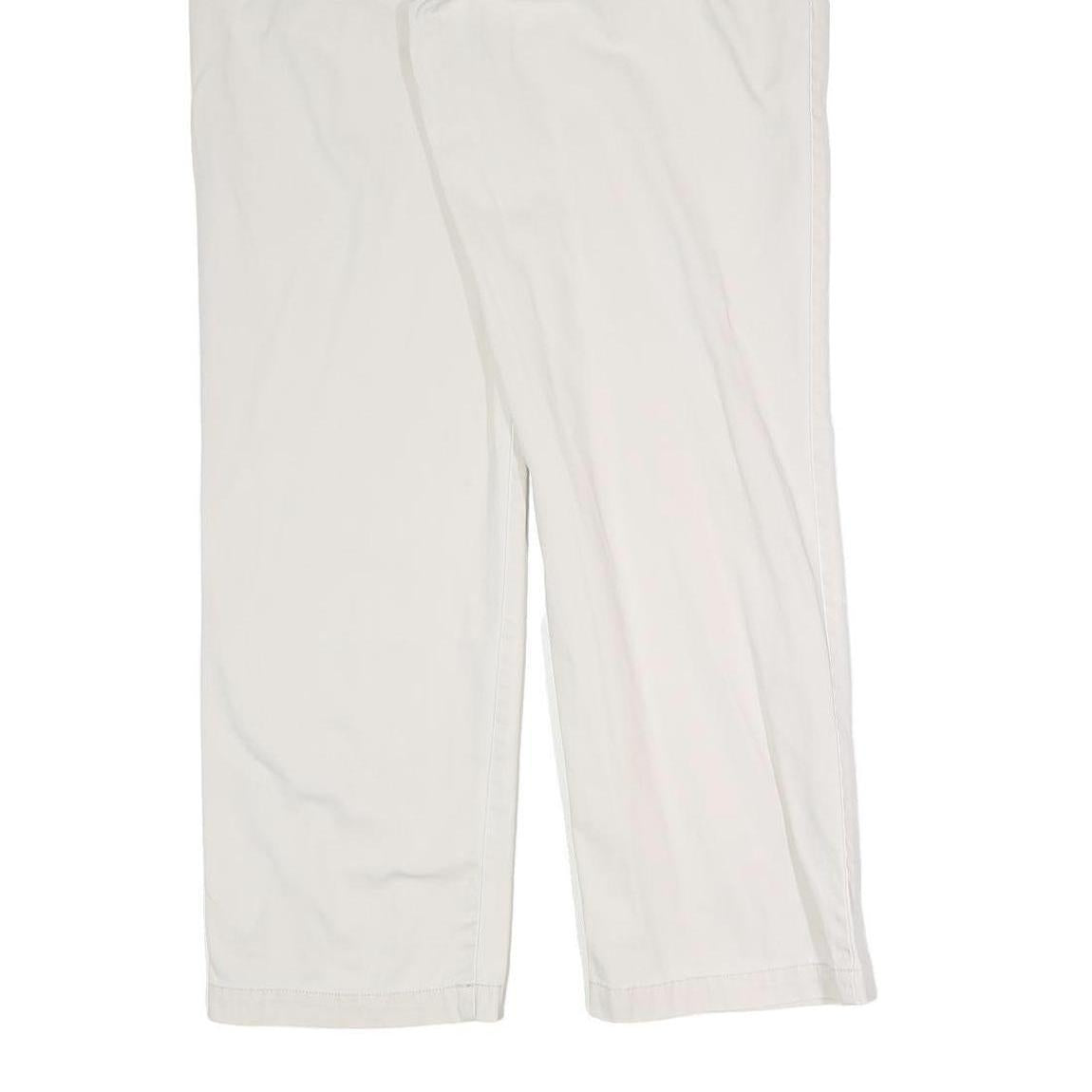 TOMMY HILFIGER Mens Regular Fit Beige Cotton Blend Zip Trousers W28 L29