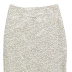 LAGENES Womens Beige Floral Pencil Knee Length Polyester Skirt Size S Elegant