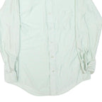 MERVYNS Mens White Plain Shirt M Classic Fit Button Collar Polyester Blend