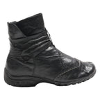 RIEKER Ankle Boots Black Leather Womens UK 3