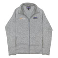 PATAGONIA Womens Grey Fleece Jacket S Polyester Blend Zip Stand-Up Collar Soft