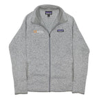 PATAGONIA Womens Grey Fleece Jacket S Polyester Blend Zip Stand-Up Collar Soft