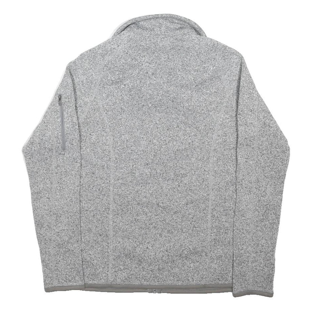 PATAGONIA Womens Grey Fleece Jacket S Polyester Blend Zip Stand-Up Collar Soft