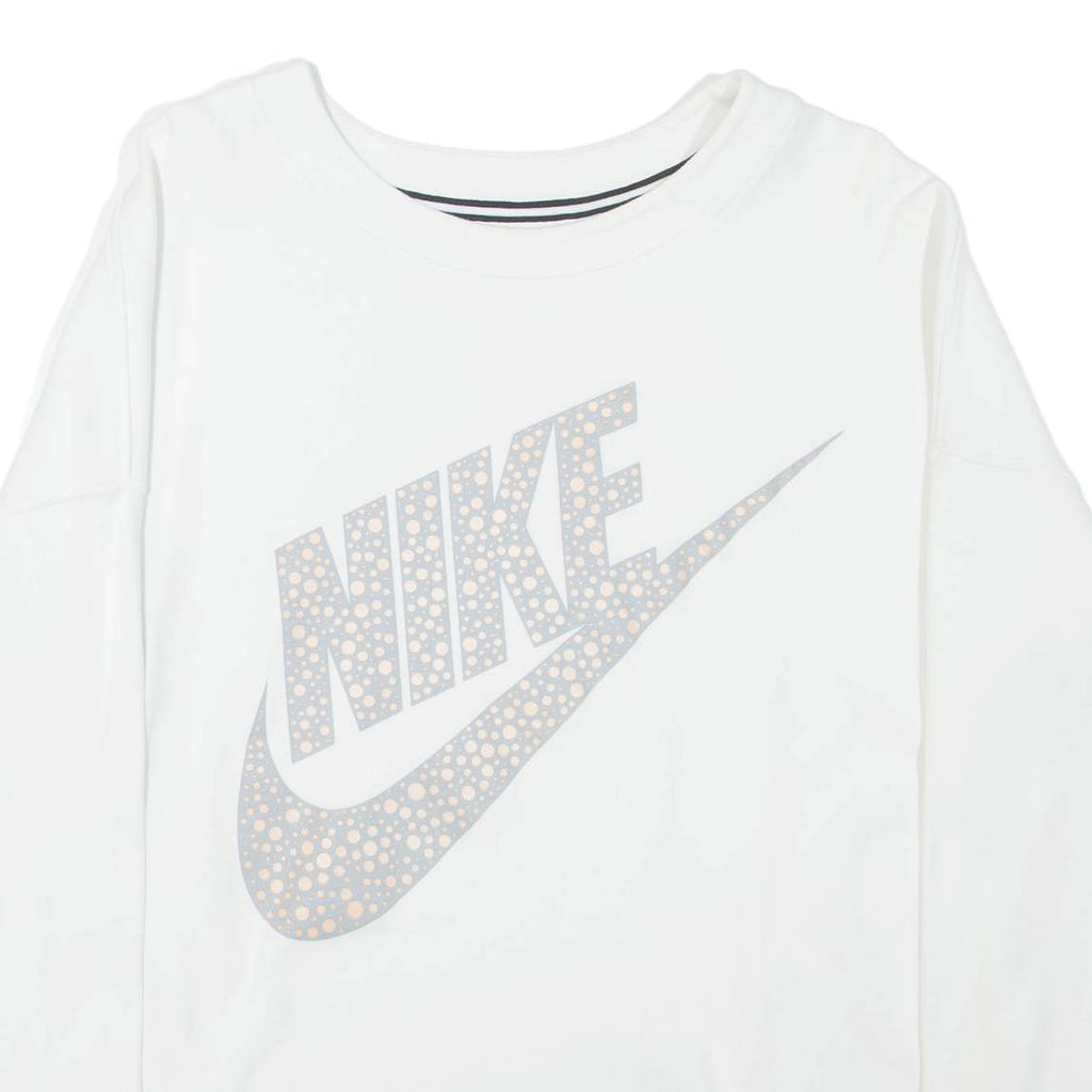 NIKE Womens Sweatshirt White Crew Neck M