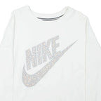 NIKE Womens Sweatshirt White Crew Neck M