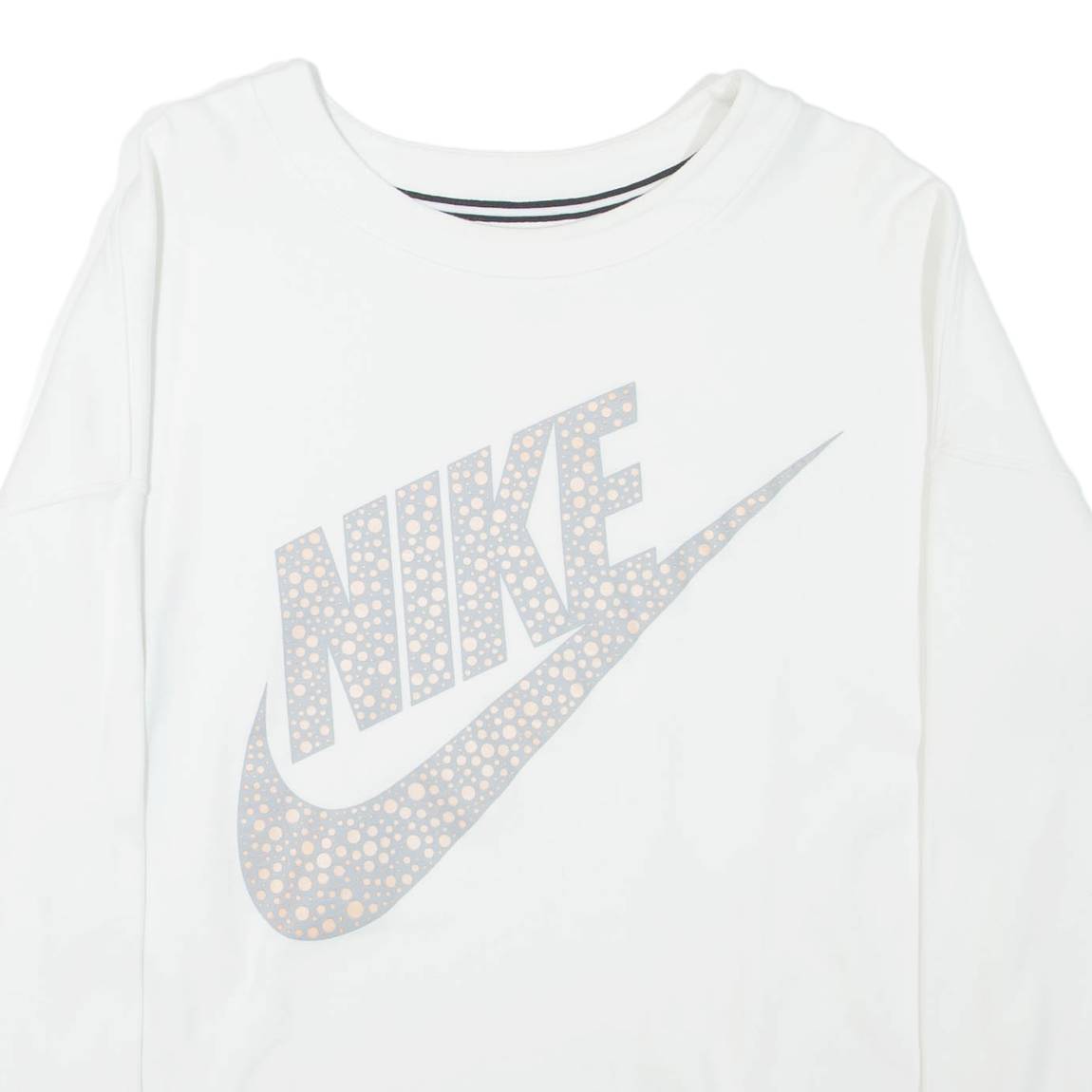NIKE Womens Sweatshirt White Crew Neck M