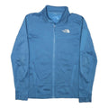 THE NORTH FACE Mens Blue Jacket S Polyester Blend Zip Plain Casual Outdoor