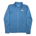 THE NORTH FACE Mens Blue Jacket S Polyester Blend Zip Plain Casual Outdoor