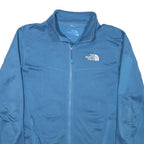 THE NORTH FACE Mens Blue Jacket S Polyester Blend Zip Plain Casual Outdoor