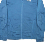 THE NORTH FACE Mens Blue Jacket S Polyester Blend Zip Plain Casual Outdoor