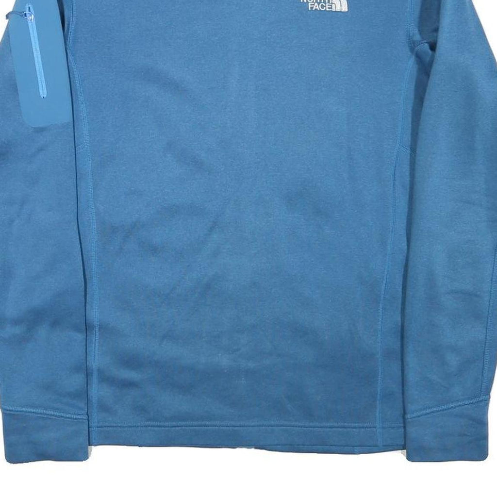 THE NORTH FACE Mens Blue Jacket S Polyester Blend Zip Plain Casual Outdoor
