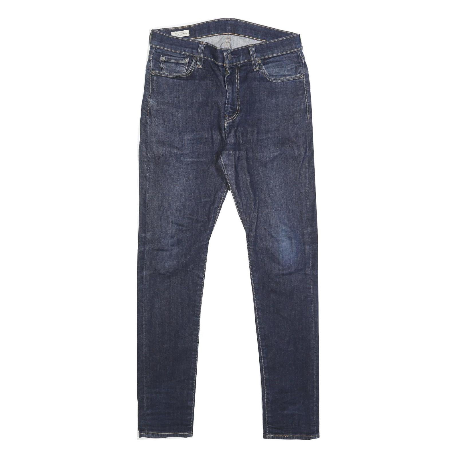 LEVI'S 510 Mens Jeans Blue Slim Skinny Denim Medium W30 L32 Cotton Blend Zip