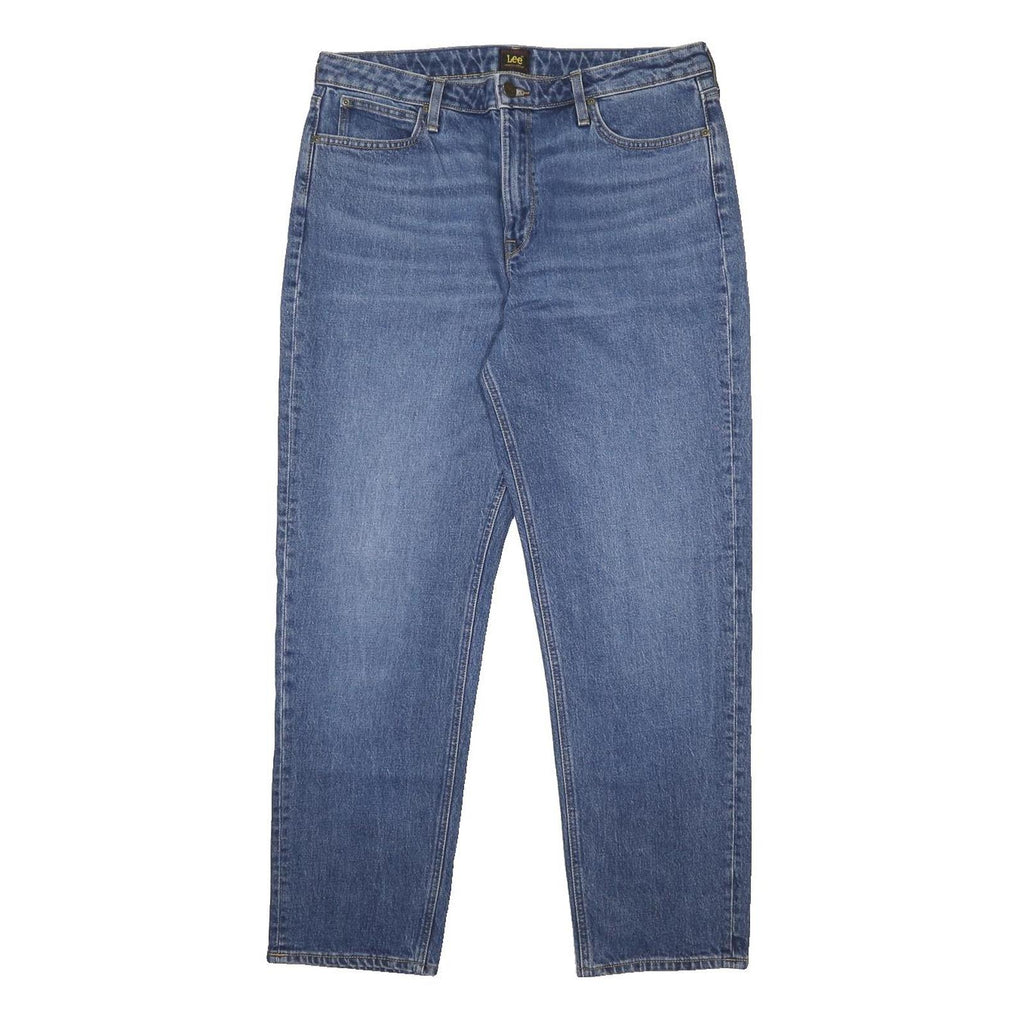 LEE Womens Regular Fit Blue Denim Jeans Cotton Blend Zip W33 L29 Classic Style