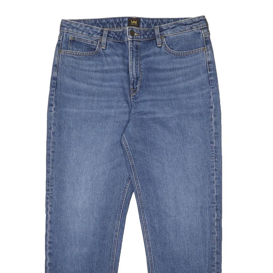 LEE Womens Regular Fit Blue Denim Jeans Cotton Blend Zip W33 L29 Classic Style