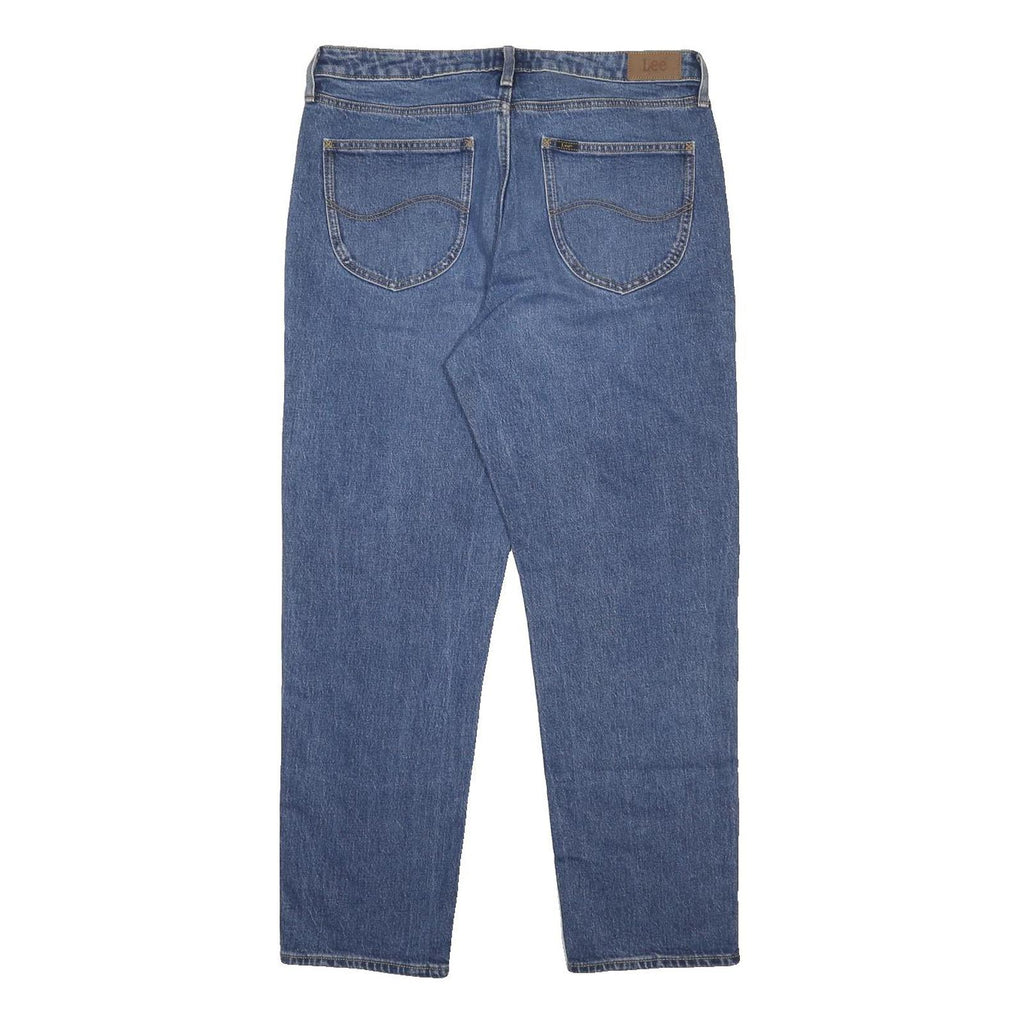 LEE Womens Regular Fit Blue Denim Jeans Cotton Blend Zip W33 L29 Classic Style