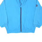 VINCI Mens Blue Light Blue Zip Jacket L Polyester Blend Plain Casual Outdoor