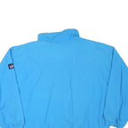 VINCI Mens Blue Light Blue Zip Jacket L Polyester Blend Plain Casual Outdoor