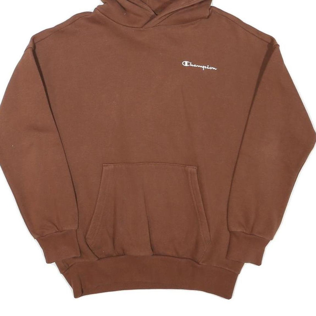CHAMPION Boys Brown Pullover Hoodie M Cotton Blend Casual Warm Sweatshirt