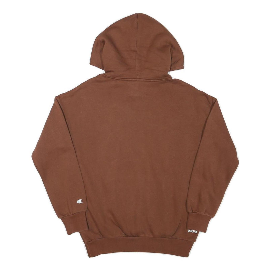 CHAMPION Boys Brown Pullover Hoodie M Cotton Blend Casual Warm Sweatshirt