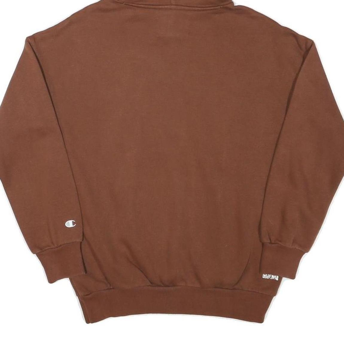 CHAMPION Boys Brown Pullover Hoodie M Cotton Blend Casual Warm Sweatshirt