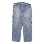 DICKIES Mens Blue Regular Fit Denim Jeans W38 L30 Workwear Cotton Blend Zip