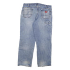 DICKIES Mens Blue Regular Fit Denim Jeans W38 L30 Workwear Cotton Blend Zip