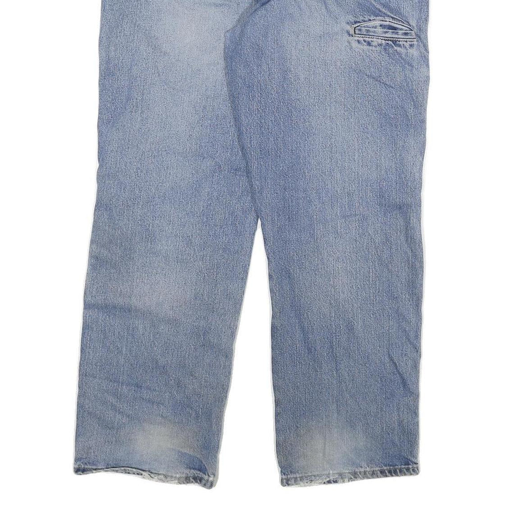 DICKIES Mens Blue Regular Fit Denim Jeans W38 L30 Workwear Cotton Blend Zip