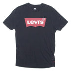 LEVI'S Mens T-Shirt Black Crew Neck S