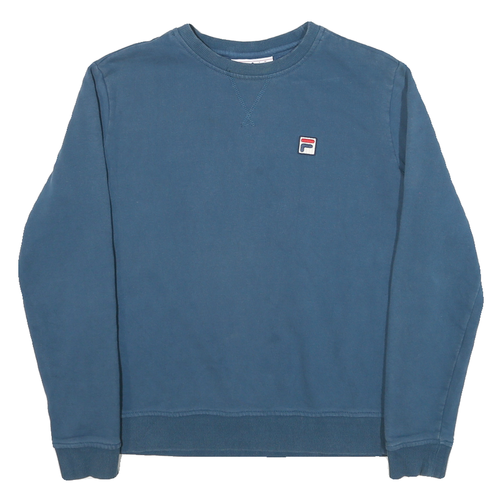 FILA Womens Blue Crew Neck M Sweatshirt Cotton Blend Casual Pullover