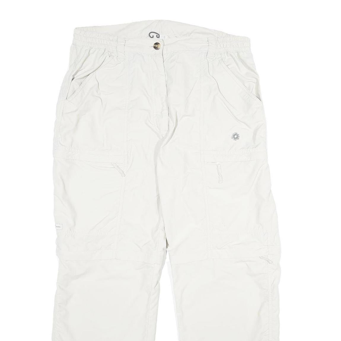 DRYLON Womens White Regular Zip Trousers W32 L30 Lightweight Outdoor Casual