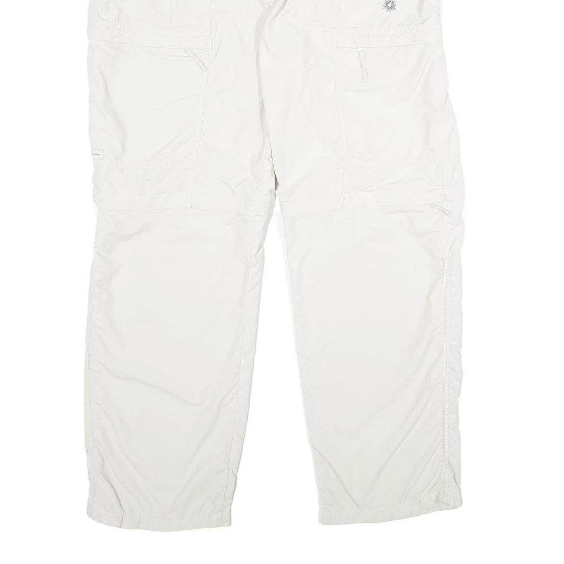 DRYLON Womens White Regular Zip Trousers W32 L30 Lightweight Outdoor Casual