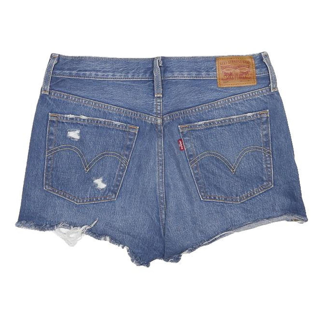 LEVI'S Womens Denim Blue Cut-Off Shorts M W29 Distressed Casual Summer