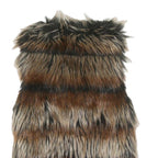AVANT PREMIERE Womens Brown Faux Fur Gilet XS Polyester Blend Button Closure