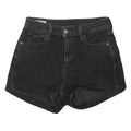 LEVI'S Womens Shorts Black Denim XS W26 Classic Fit Casual Roll Hem