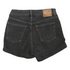 LEVI'S Womens Shorts Black Denim XS W26 Classic Fit Casual Roll Hem
