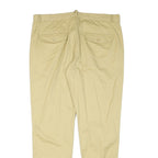 INCERUN Mens Cotton Blend Beige Relaxed Tapered Trousers W36 L31 Elastic Hem Zip