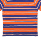 CHAPS Mens Orange & Blue Striped Short Sleeve Polo Shirt XL Classic Cotton Blend