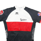 VOLEA Mens Black & White & Red Cycling T-Shirt XL Short Sleeve Crew Neck Team