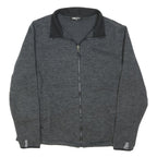 THE NORTH FACE Womens Grey Black Zip Jacket XL Cotton Blend Plain Outdoor