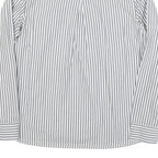 TOMMY HILFIGER Womens White & Grey Striped Shirt Long Sleeve Collared L Cotton