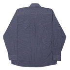 TIMBERLAND Mens Blue Check Shirt M Button Collar Long Sleeve Cotton Blend Casual
