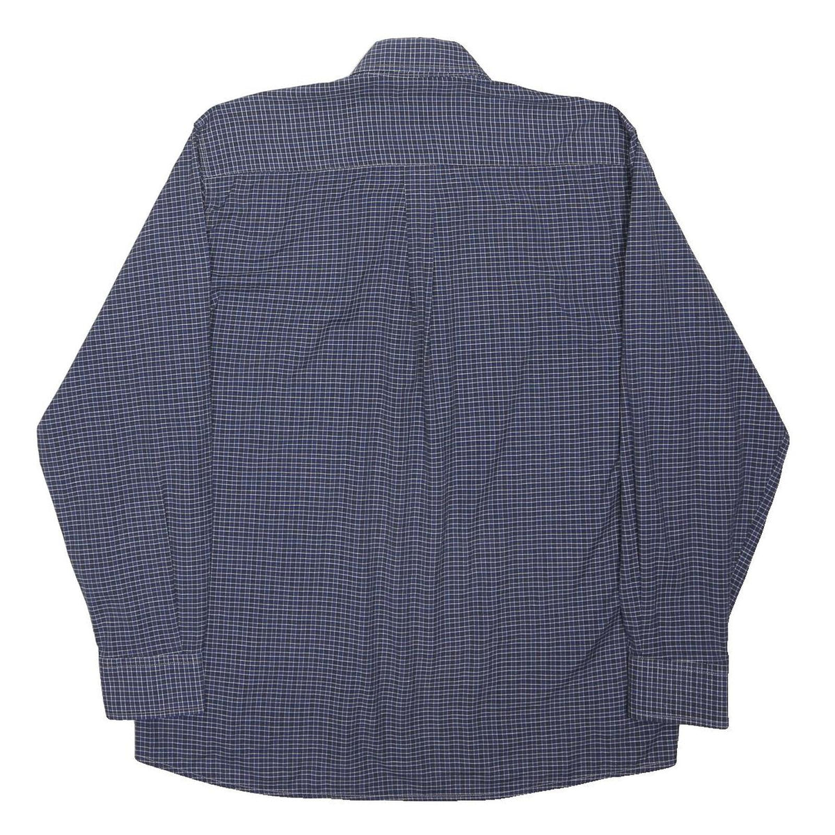 TIMBERLAND Mens Blue Check Shirt M Button Collar Long Sleeve Cotton Blend Casual