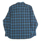 NAUTICA Mens Blue & Brown Check Shirt XL Classic Fit Cotton Long Sleeve Button