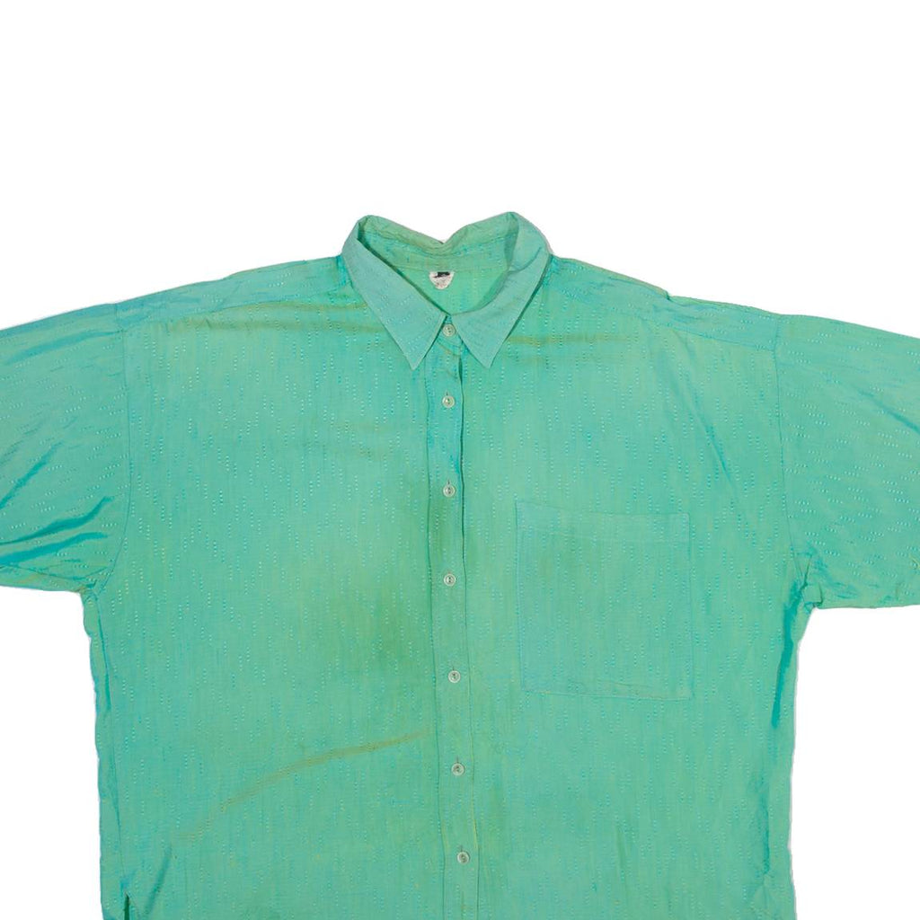 Womens Shirt Blue Collared Silk XL
