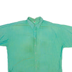 Womens Shirt Blue Collared Silk XL